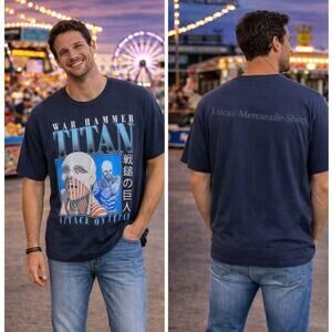 Attack On Titan War Hammer Titan Black T Shirt Men’s Medium 38-40 NWOT